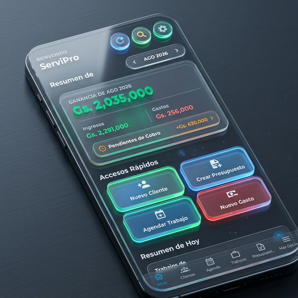 ServiPro App Dashboard