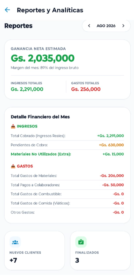 Reportes y Analíticas